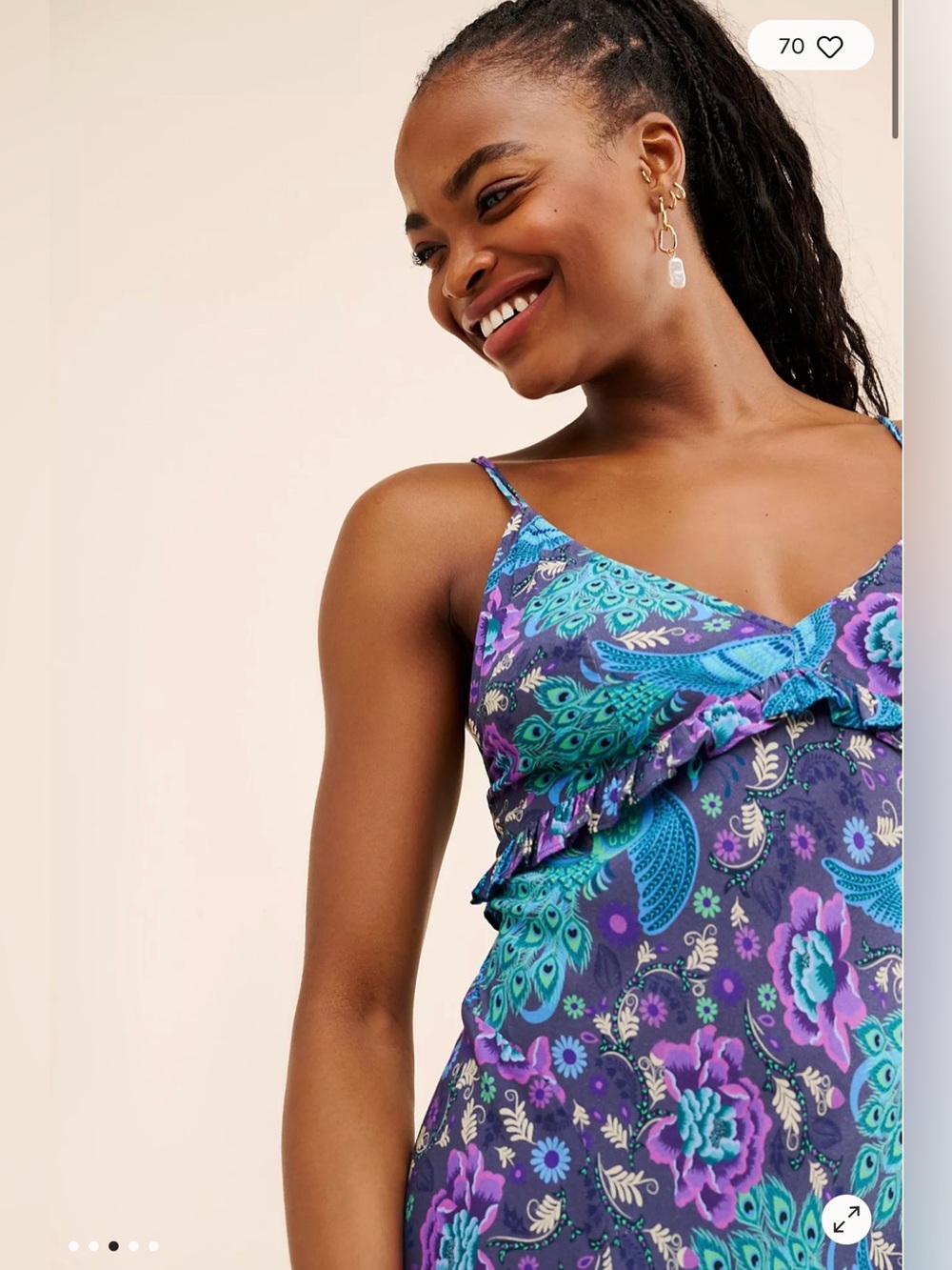 SPELL & THE GYPSY | Boheme Bias Slip Maxi Dress Peacock - Picture 4 of 5